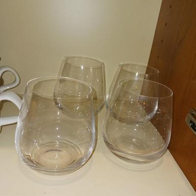 DANSK COFFEE MUGS, BALL CANNING JARS AND DRINKING GLASSES