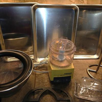 MISC KITCHEN ITEMS - NORDIC WARE, MASON, MINI FOOD PROCESSOR & MORE