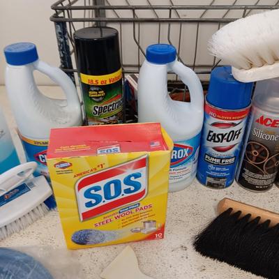 MAG-LITE, CLEANING CHEMICALS, MANY BOXES OF STICK MATCHES, MILK CRATE AND MORE