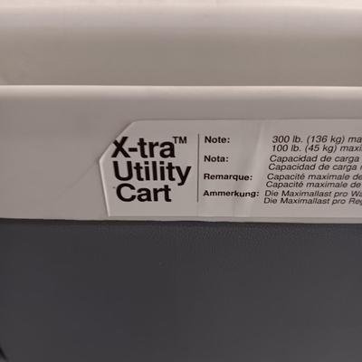 3 TIER RUBBERMAID UTILITY CART ON CASTERS