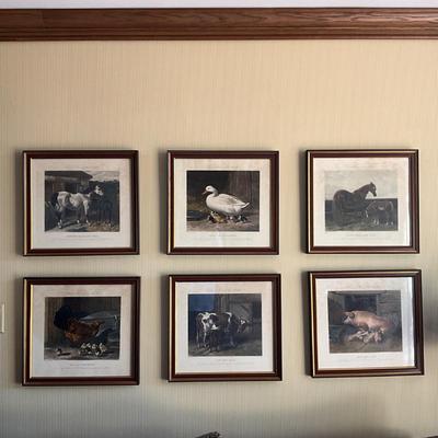 GH908 Set of 6 Fores's Series of The Mother Colored Engravings J.F. Herring