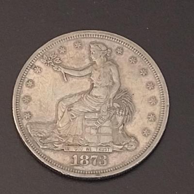 1873 U. S. Mint Trade Silver Dollar Circulated (#3)