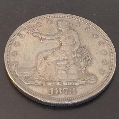 1873 U. S. Mint Trade Silver Dollar Circulated (#3)