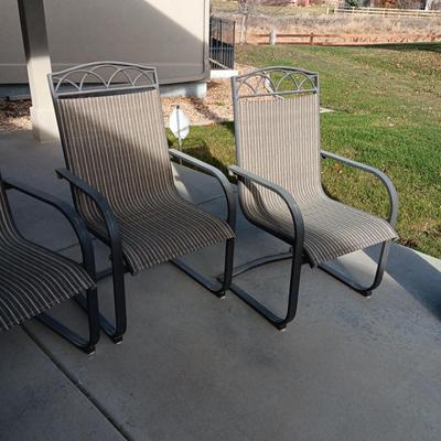 4 HEAVY PATIO CHAIRS