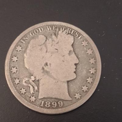 1899 and 1902 U. S. Mint Silver Half Dollars Circulated (#4)