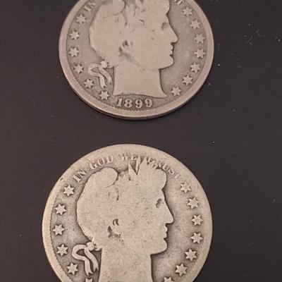 1899 and 1902 U. S. Mint Silver Half Dollars Circulated (#4)