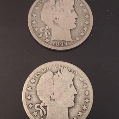 1899 and 1902 U. S. Mint Silver Half Dollars Circulated (#4)