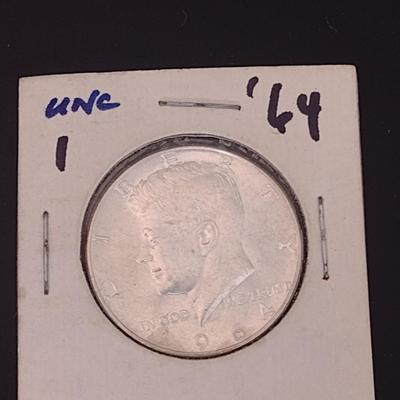 1964 Kennedy Silver Half Dollar Uncirculated (#12)