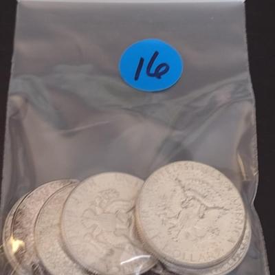 Set of 8 U.S. Mint Kennedy Silver Half Dollar Circulated (#16) Various Dates