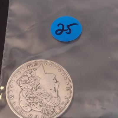 1890 U.S. Mint Morgan Silver Dollar Circulated (#25)