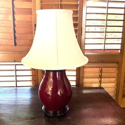 GH920 Antique Red Oxblood Pottery Lamp