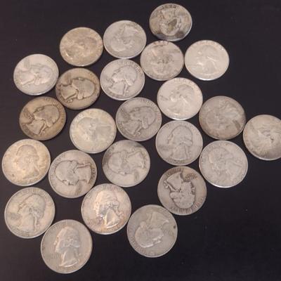 Assortment of U.S. Mint George Washington Silver Quarter Circulated (#28) Various Dates