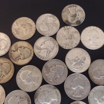 Assortment of U.S. Mint George Washington Silver Quarter Circulated (#28) Various Dates