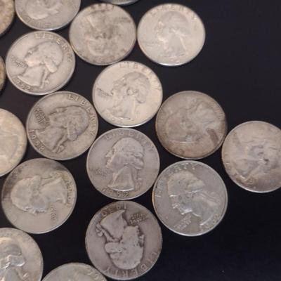Assortment of U.S. Mint George Washington Silver Quarter Circulated (#28) Various Dates