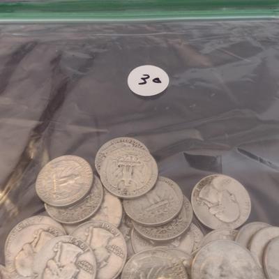 Assortment of U.S. Mint George Washington Silver Quarter Circulated (#30) Various Dates
