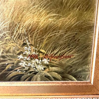 GH923 Original Oil Painting of Two Setters by Max Hutchinson ( American, 20th C )