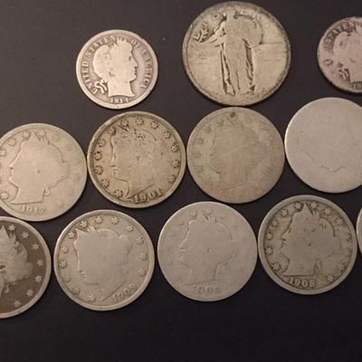 Assortment of U.S. Mint Silver Coins Pre-1948 Circulated (#36) Various Dates and Denominations