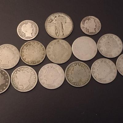 Assortment of U.S. Mint Silver Coins Pre-1948 Circulated (#36) Various Dates and Denominations