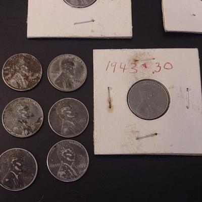 Assortment of U.S. Mint 1943 Steel Lincoln Pennies Circulated (#35)