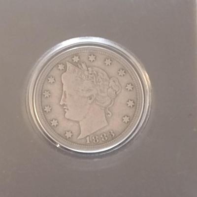 1883 U.S. Mint Liberty Head Silver Nickel Circulated (#34)
