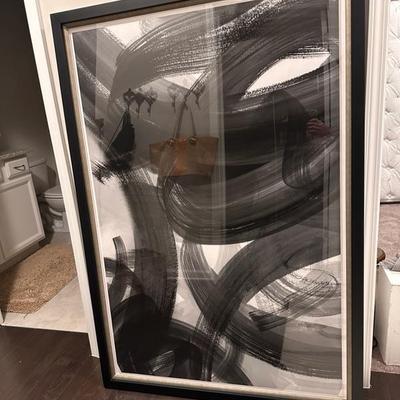 42 X 61 Glass Framed Abstract Art