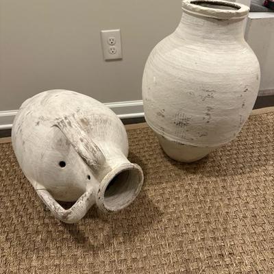 Pair of Terracotta Decorative Pots