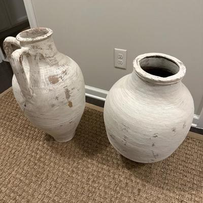 Pair of Terracotta Decorative Pots