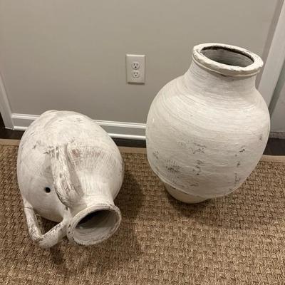 Pair of Terracotta Decorative Pots