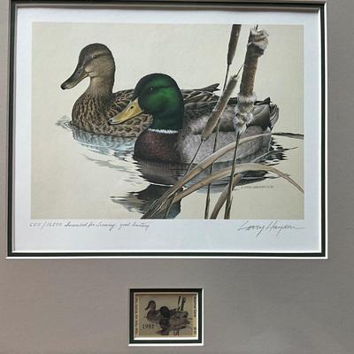 GH931 Waterfowl Signed and Numbered Print and Stamp by Larry Hayden