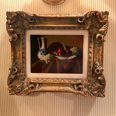 GH933 Original Oil Still LIfe on Board by Allen D. McCurdy (American- b.1933)