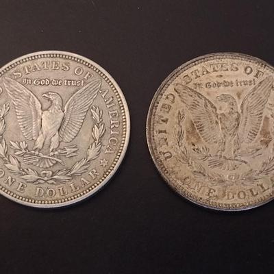 1921 U.S. Mint Morgan Silver Dollar Circulated (#41) Set of Two