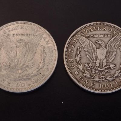 1921 U.S. Mint Morgan Silver Dollar Circulated (#42) Set of Two