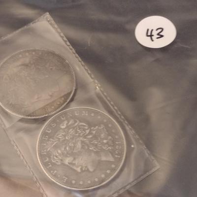 1921 and 1902 U.S. Mint Morgan Silver Dollar Circulated (#43)