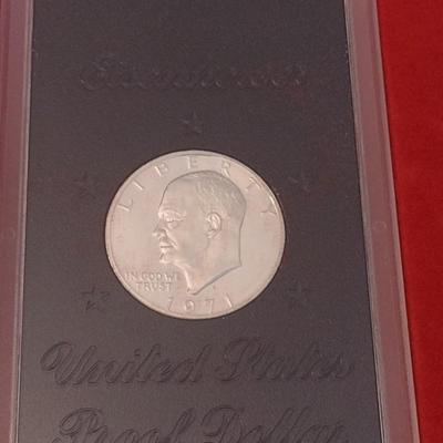 Set of Three 1971 U.S. Mint Eisenhower Silver Dollar Uncirculated (#46B)