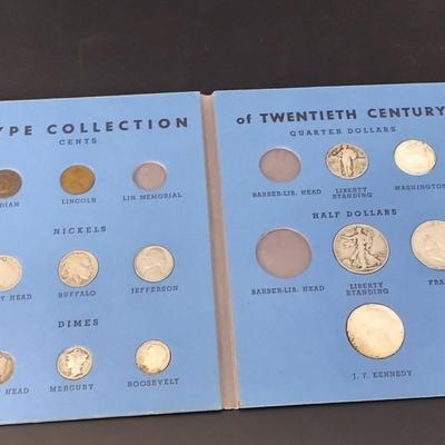 U.S. Mint Twentieth Century Silver Coin Collection Book Incomplete Circulated (#53)