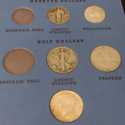 U.S. Mint Twentieth Century Silver Coin Collection Book Incomplete Circulated (#53)