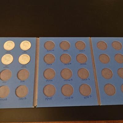 U.S. Mint Kennedy Silver Half Dollar Collection Book Incomplete Circulated (#54)