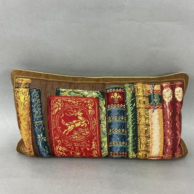 FR941 Vintage Library Needlepoint Pillow