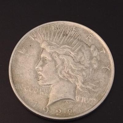 1922 U.S. Mint Peace Silver Dollar Circulated (#61)