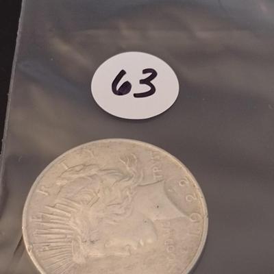 1922 U.S. Mint Peace Silver Dollar Circulated (#63)