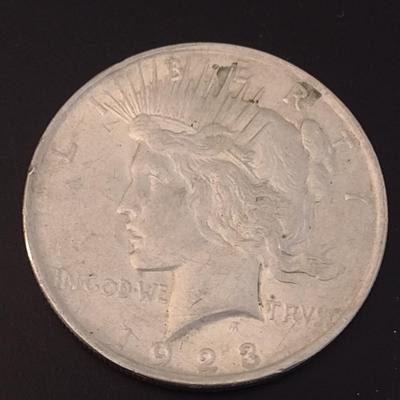 1923 U.S. Mint Peace Silver Dollar Circulated (#69)