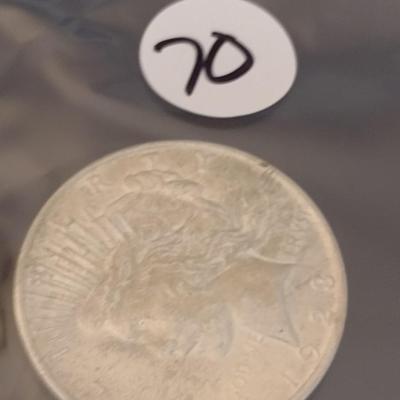 1923 U.S. Mint Peace Silver Dollar Circulated (#70)