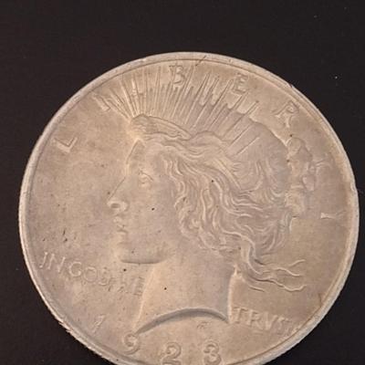 1923 U.S. Mint Peace Silver Dollar Circulated (#71)