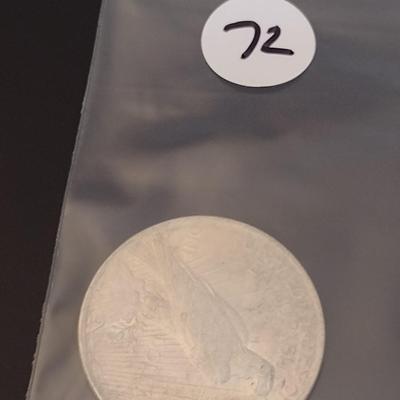1923 U.S. Mint Peace Silver Dollar Circulated (#72)