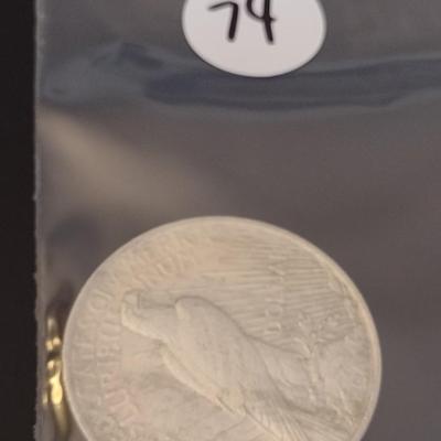 1923 U.S. Mint Peace Silver Dollar Circulated (#74)
