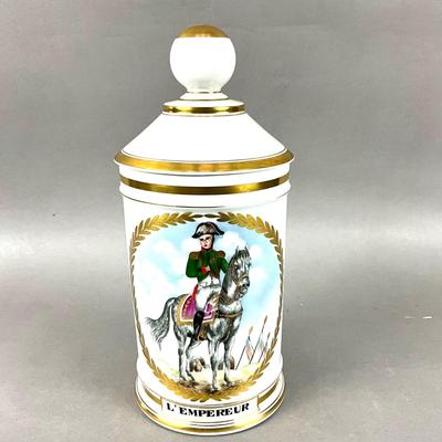 D954 Antique Porcelain Jar with effigy of Napoleon