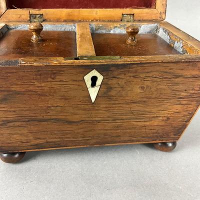 FR955 Antique Rosewood Tea Caddy Box