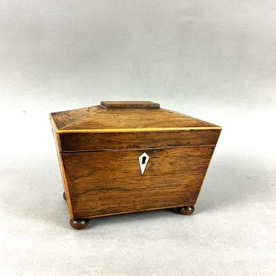 FR955 Antique Rosewood Tea Caddy Box