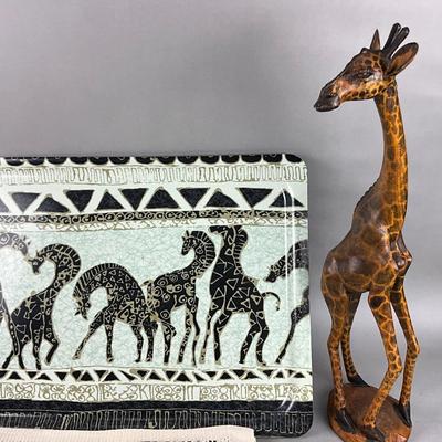 K956 Vintage Wooden Giraffe and Home Decor Collection