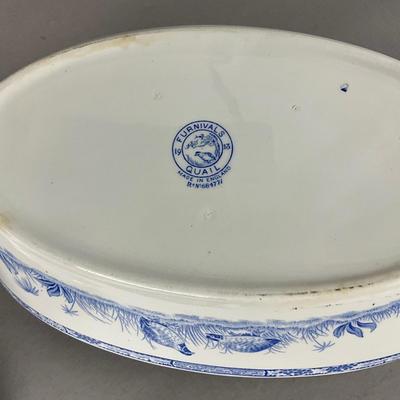 K960 Set of 3 Serving Pieces of Furnivals Quail China